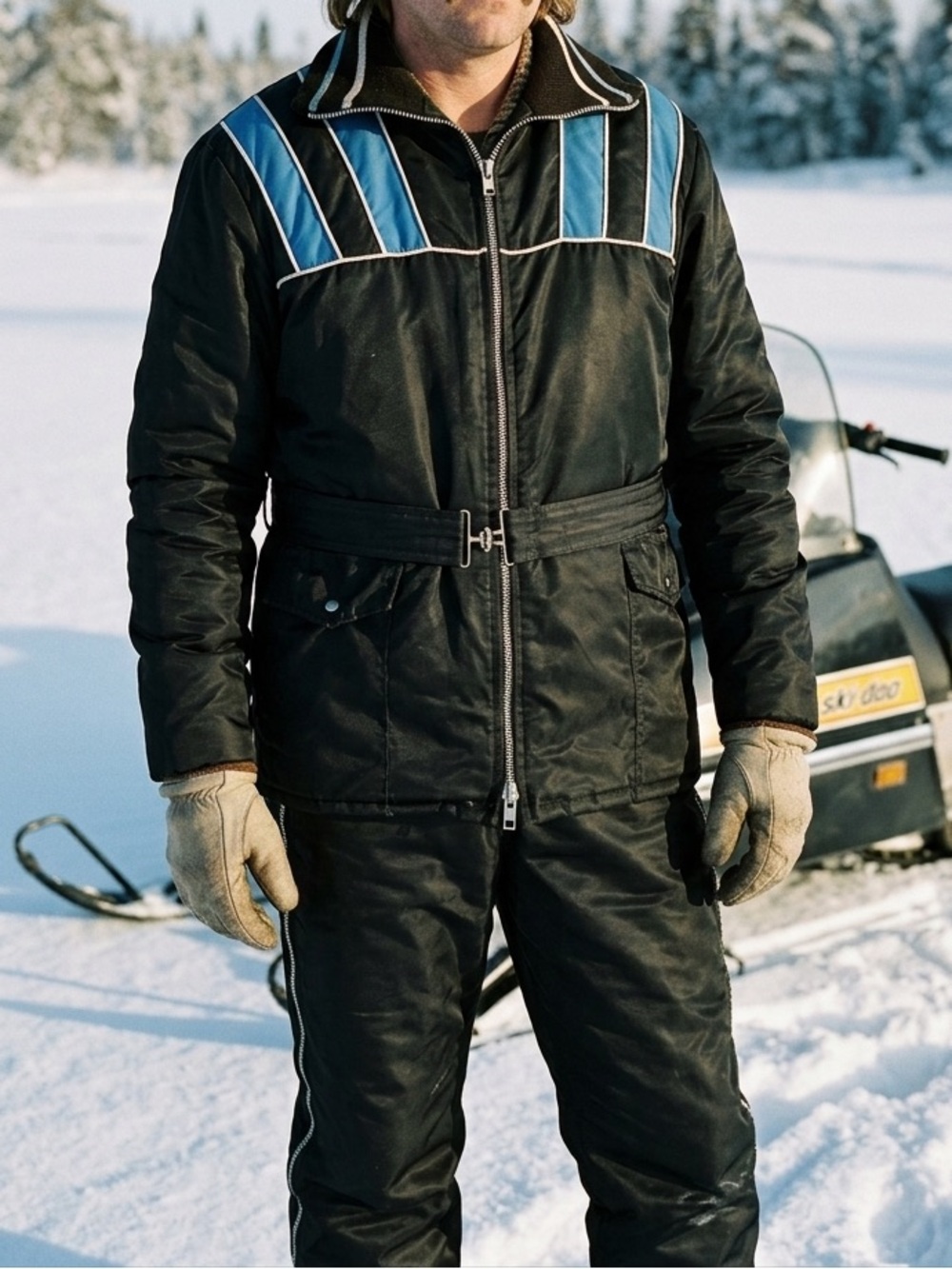 Vintage 1970s Snowmobile Suit Ski Snowsuit Set Montreal Sportswear Canada XL